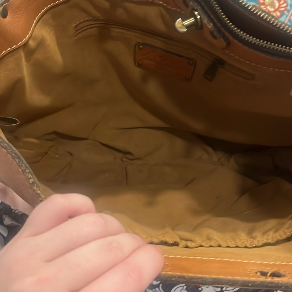 Patricia Nash Tan Leather Hobo with Stud Accents - Picture 11 of 16